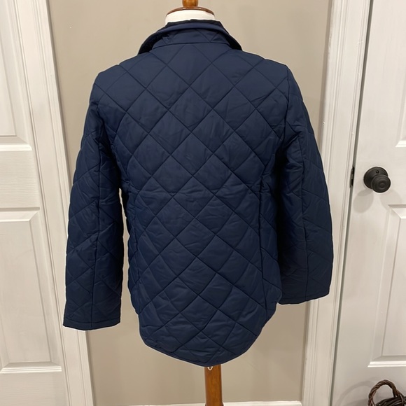 J. Crew Factory Diamond Quilted Puffer Coat in Navy - Picture 5 of 7